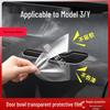 Tesla Model Y/Refreshed Model 3 Door Bowl Protector Film - Transparent Anti-Scratch TPU Handle Surround.