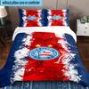 3PCS Football Club Emblem 3pcs Bedding,Including 3PCS Duvet Cover And 2pcs Pillowcases Perfect for Christmas,Ideal for Bedroom, Dormitory
