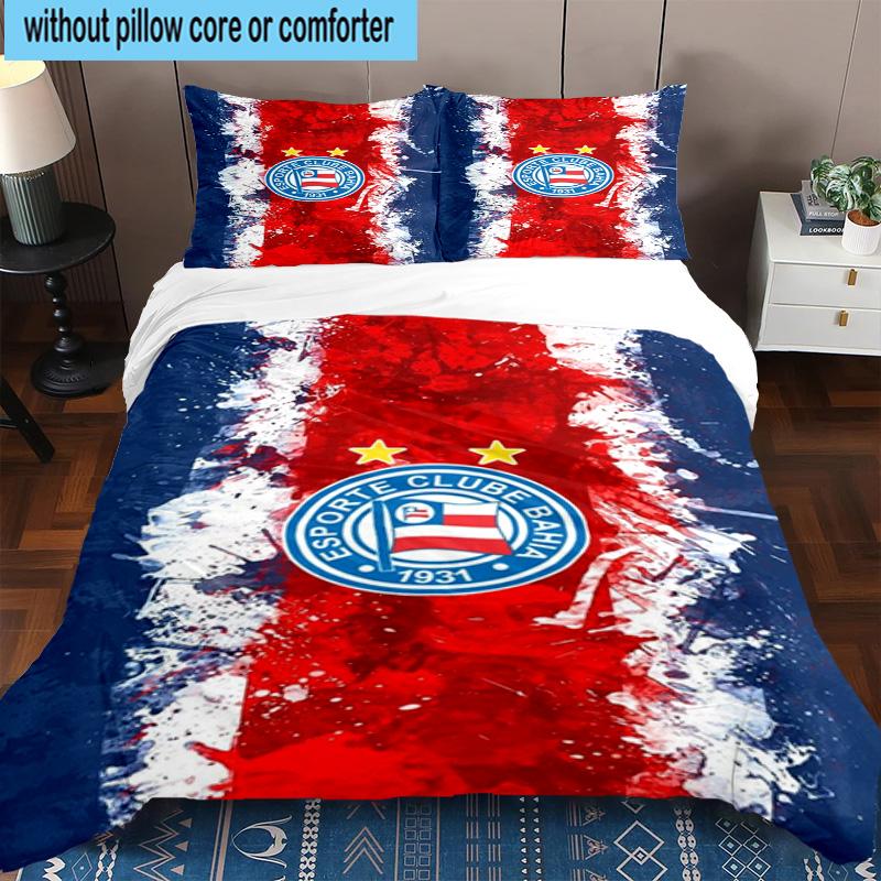 3PCS Football Club Emblem 3pcs Bedding,Including 3PCS Duvet Cover And 2pcs Pillowcases Perfect for Christmas,Ideal for Bedroom, Dormitory