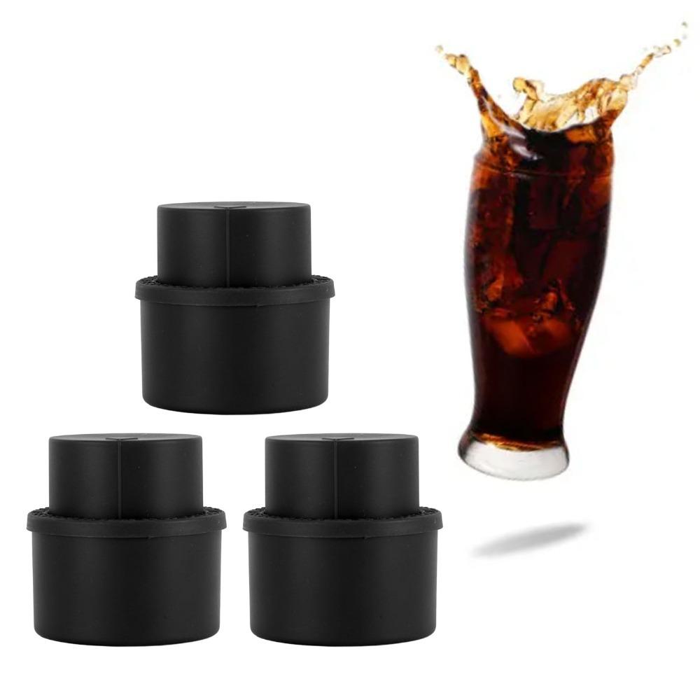 3 PCS Red Black Bottle Pump Cap ABS Beverage Bottle Cover Soda Bottle Stopper Home Kitchen Storage
