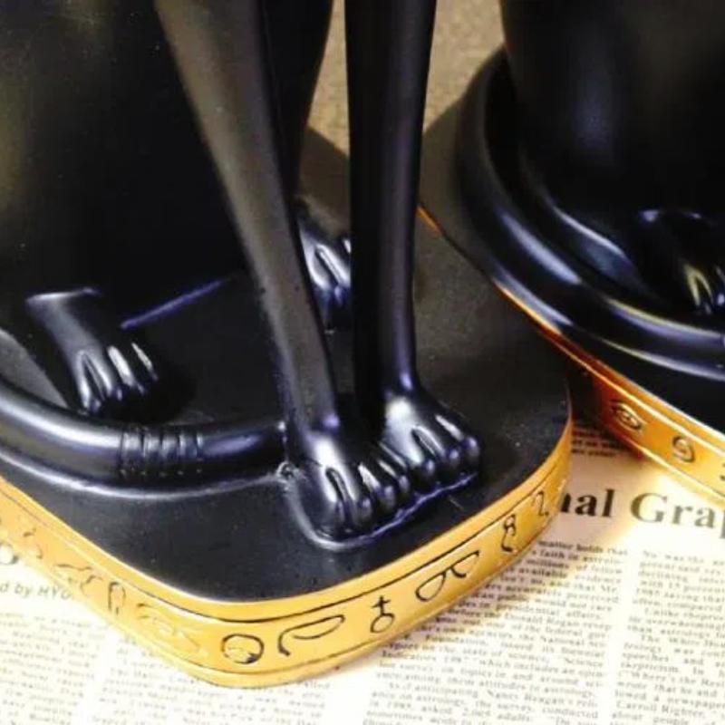 Estilo Egípcio Deusa da Lua Gato Deus Estatueta Resina Colecionável Estátua Decoração de Casa