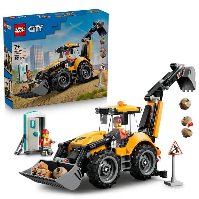 LEGO City Yellow Backhoe Loader 60480 (Multicolor)