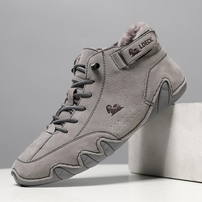 Winter Velvet Martin Boots Large Size Octopus Men's Thermal Cotton Shoes High Top Men's Sports and Leisure Shoes Comfortable