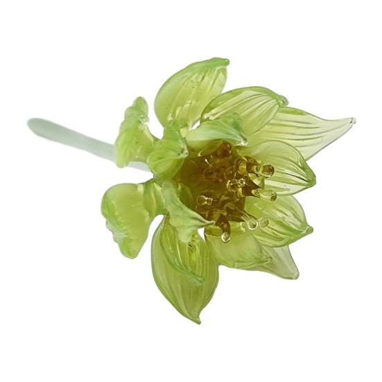 Mini Statuetta Fiore in Vetro Fatto a Mano Bouquet di Loto Finto Cristallo per Arredamento Tavolo Casa Ufficio Regalo per Mamma Moglie