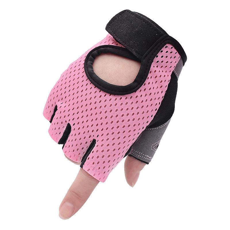 Women's Breathable Anti-Slip Half-Finger Fitness Gloves for Gym, Yoga, Cycling with Butterfly Mesh Design