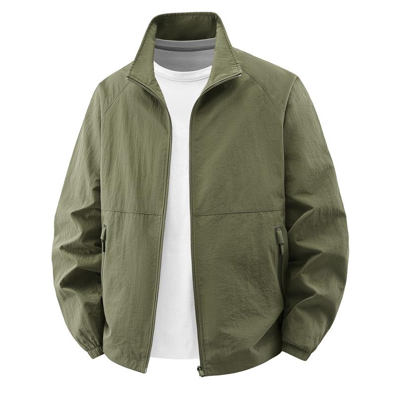 

Новая мужская повседневная куртка на весну и осень, куртка для среднего и пожилого возраста со стойкой, свободная, большого размера, топ 6XL