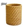 Pencil Organizer Faux Rattan Pen Holder Woven Style Makeup Brush Boho Container