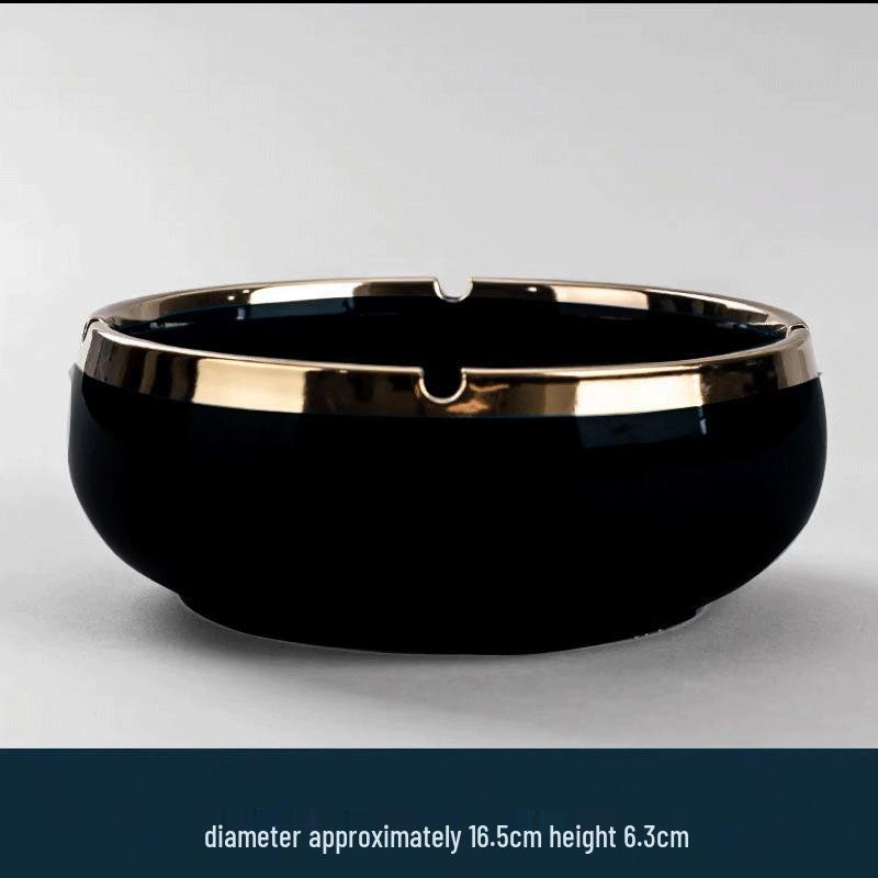 Large Vintage Ceramic Ashtray: Luxury Retro Decor for Home or Office