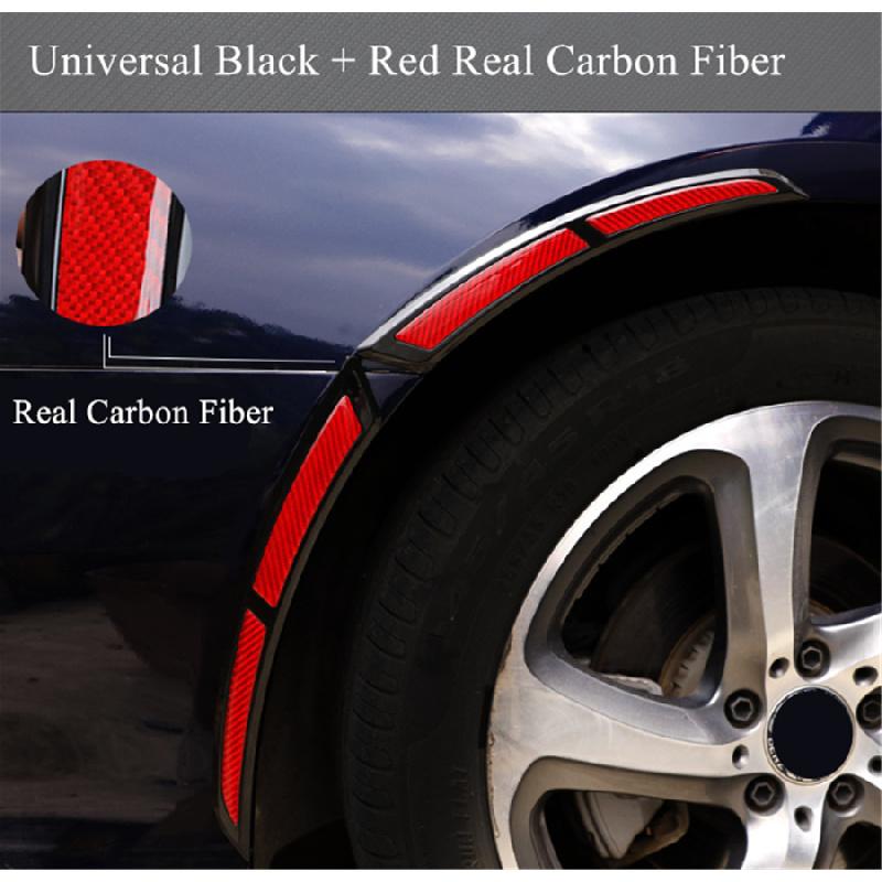 Wheel Arch Pads Made of 100% Real Carbon Fiber In a Sporty Style for Cars, Mudguard/mudguard Protection Pads, Arch Extensions, Stickers, Stripe, Car