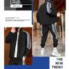 BUTMYJ Tracksuit Long Plus Loose Unisex Black M Men's Set, Sleeve, Sizes, Fit, Stylish, Loungewear, Fall/Spring Wear, Gym, Sports, Running,