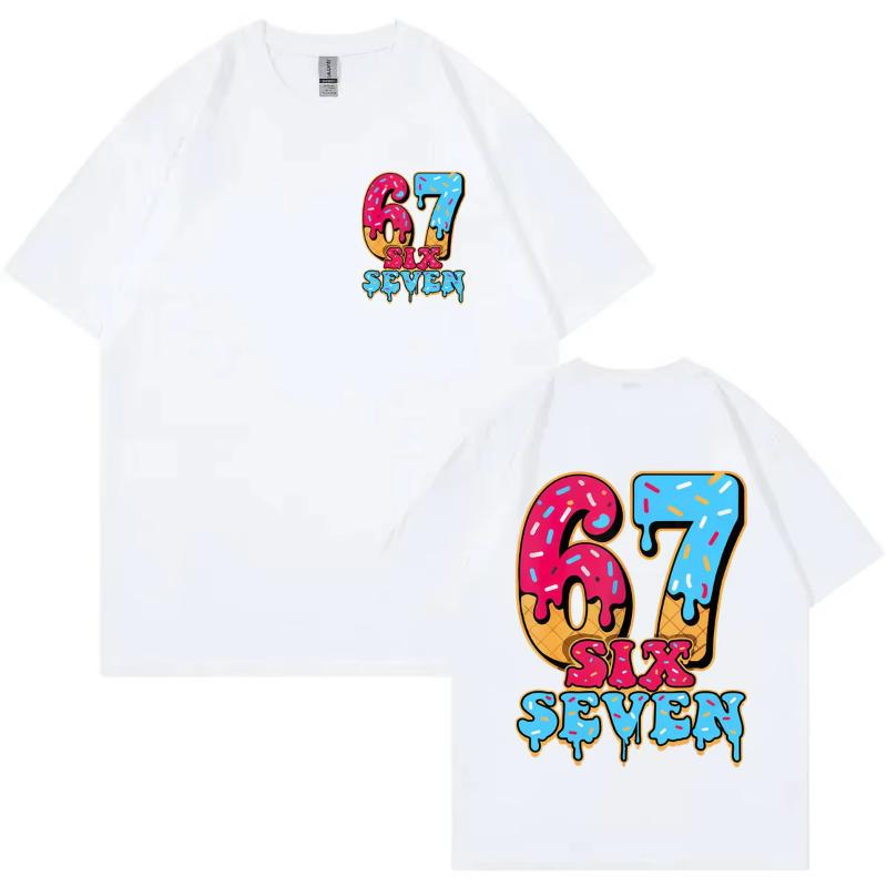 Funny Six Seven 67 Meme T-shirts Men Women Clothing Harajuku Y2k Fashion T-shirt Summer High Quality Cotton Oversized T Shirts