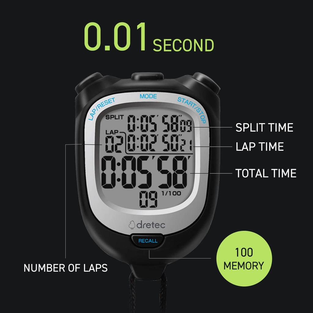 dretec Stopwatch Speel W Black SW-122BK