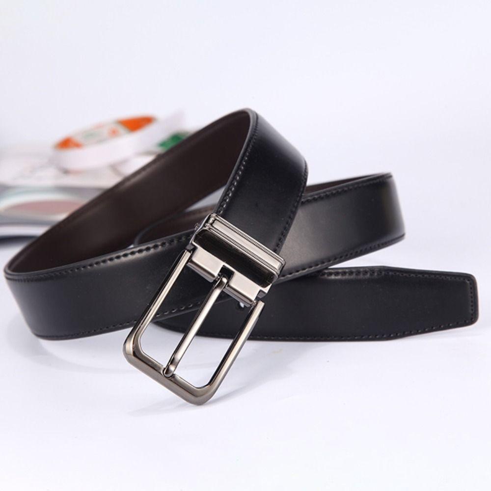 Double Sided Pin Buckle Belt Retro Designer Belt Men Leather Belt  Mens Accessories