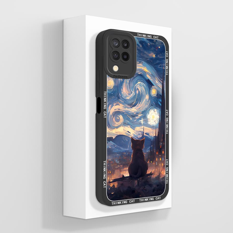 For Samsung Galaxy A12 M12 F12 Case Funny Anti Drop Liquid Silicone Phone Shell For Samsung A 12 High Quality Soft Back Cover