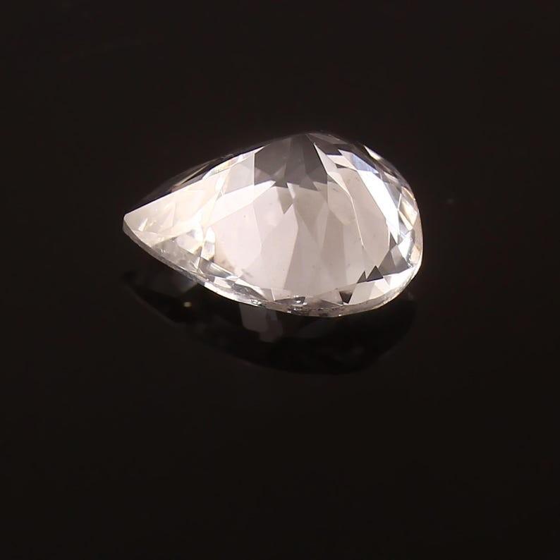AAA Flawless 15mm Heated Ceylon White Sapphire Heart Cut Loose Gemstone