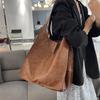 Retro Handmade Big Beach Tote Bag High Capacity Shoulder Solid Color Multifunction Handbags for Ladies