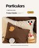 Cartoon Embroidered Cotton Terry Bedding Set - Skin-Friendly, Washable, 4-Piece Set with Bed Sheet and Duvet Cover (Student Size)
