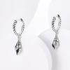 925 Silver Luminous Shell Earrings For Women Pave CZ Heart Star Moon Hoop Earrings Wedding Jewelry Gift