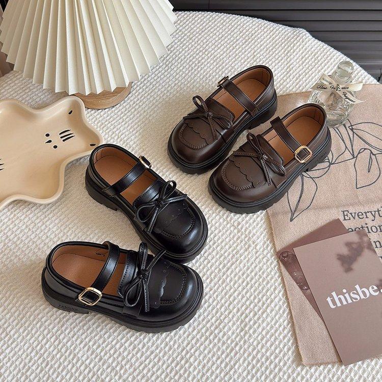 Girls' leather shoes 2025 spring and autumn new children's shoes Lolita black campus little girl princess performance shoes