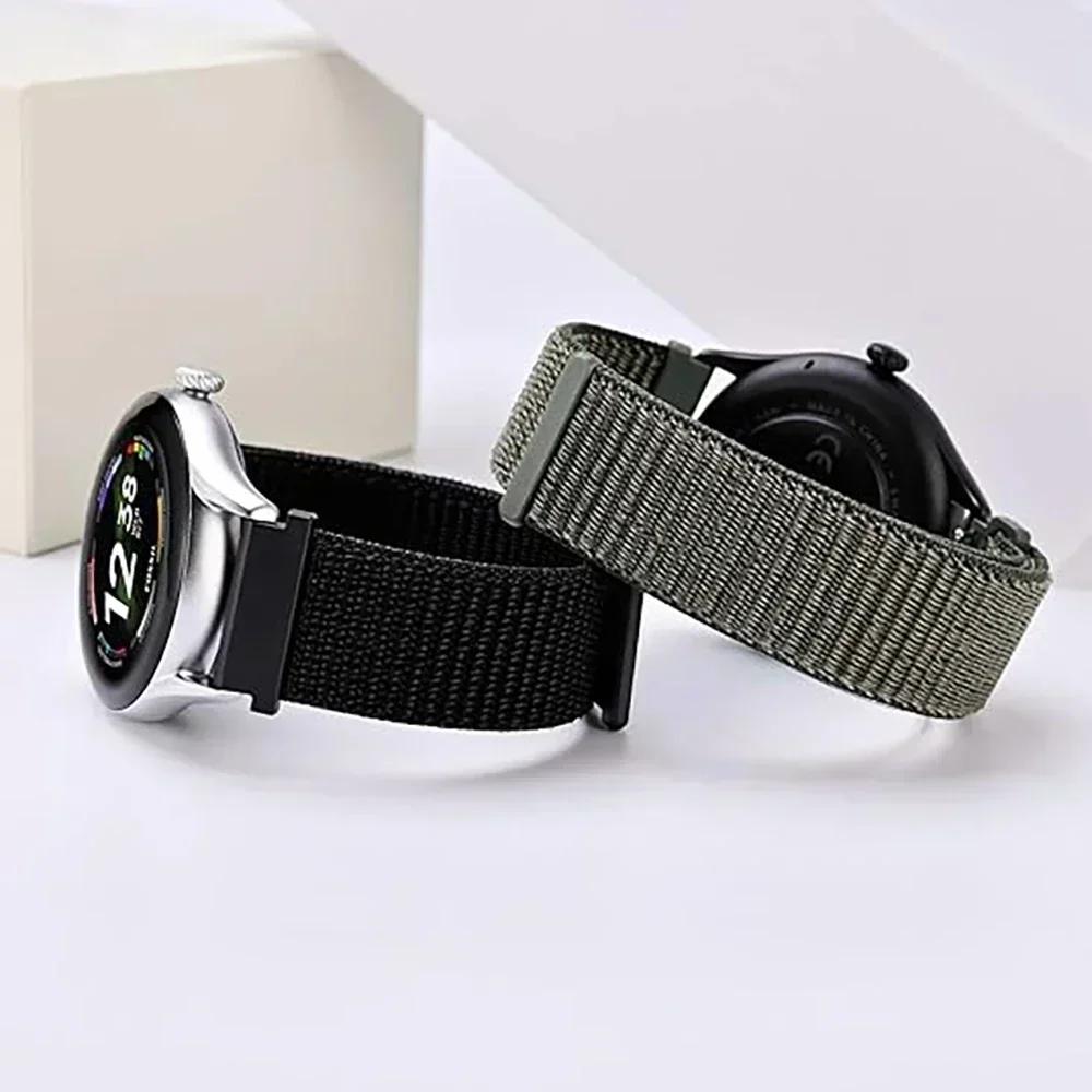 22mm 20mm Nylon Loop Band For Amazfit BALANCE/Active2/bip 6 5/GTR 4 3 PRO/GTS 4 2mini 3 Sport Bracelet Samsung Watch 7 6 5 Strap