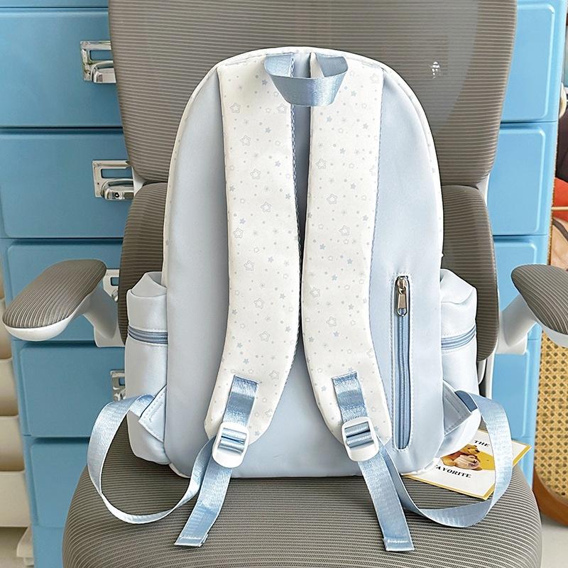 Schoolbag Strawberry Cream Star Cat Shadow School Bag Japanese Girl Sweet and Gentle Light and Versatile School Travel Backpack
