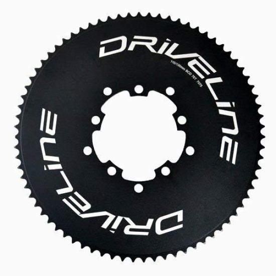 

Driveline AL7075 Road Bike Bicycle TT Chainring BCD Black 75T, 110/130mm, #ST1496