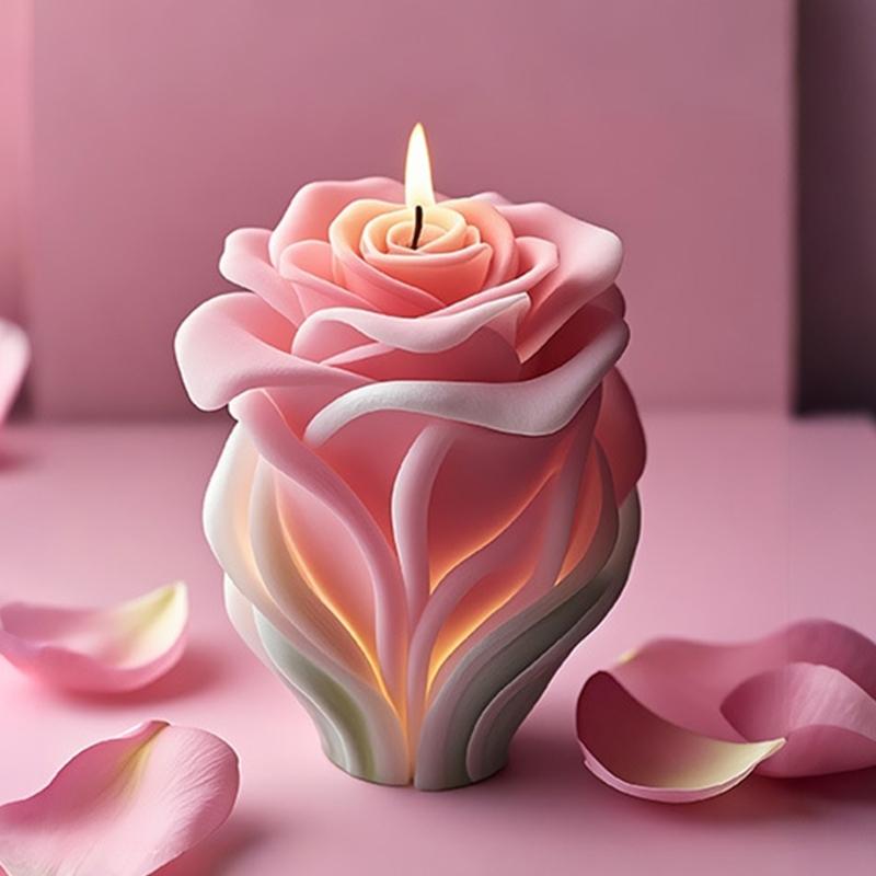 Hand Holding Flower Silicones Mould 3D Flower Candle Molds Casting Mould Epoxy Resin Molds Plasters Molds