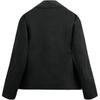 Zara Short Collar Casual Long Sleeve Trench Coat Men Coats Black 0706510-800
