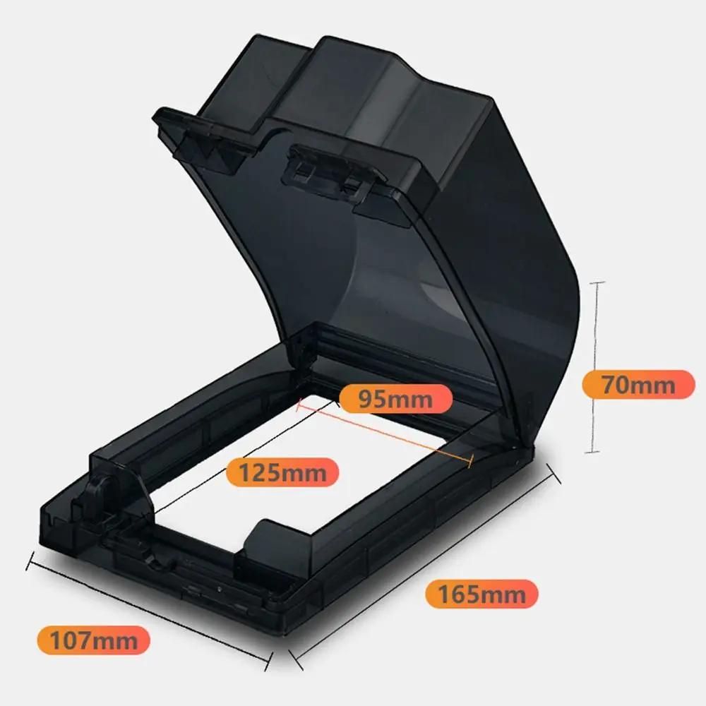 Vodotěsný ochranný kryt vypínače Samolepící plastová zásuvková krabička pro domácnost Nástěnná samolepicí krabička Příslušenství k vypínačům do venkovní koupelny