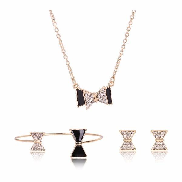 

Женщины Мода Цинк сплав Смола Кристалл Bowknot Ювелирный набор