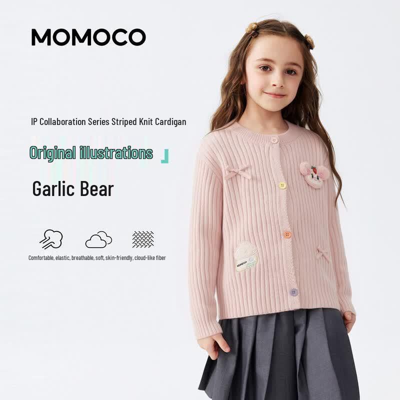 MOMOCO Girls Original Illustrator Series Knit Cardigan 105 розовый