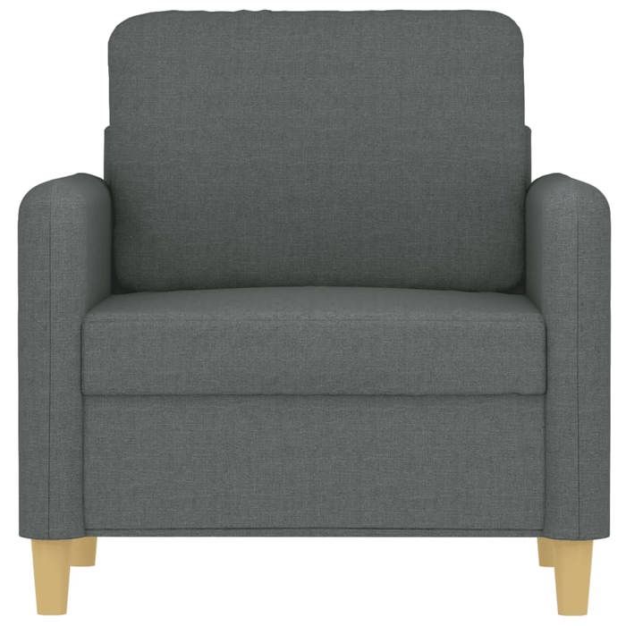 VidaXL Sessel, Sitz mit gepolsterten Armlehnen und Rückenlehne, Sofa mit Kissen, Wohnzimmermöbel, Modern, Grau 359463