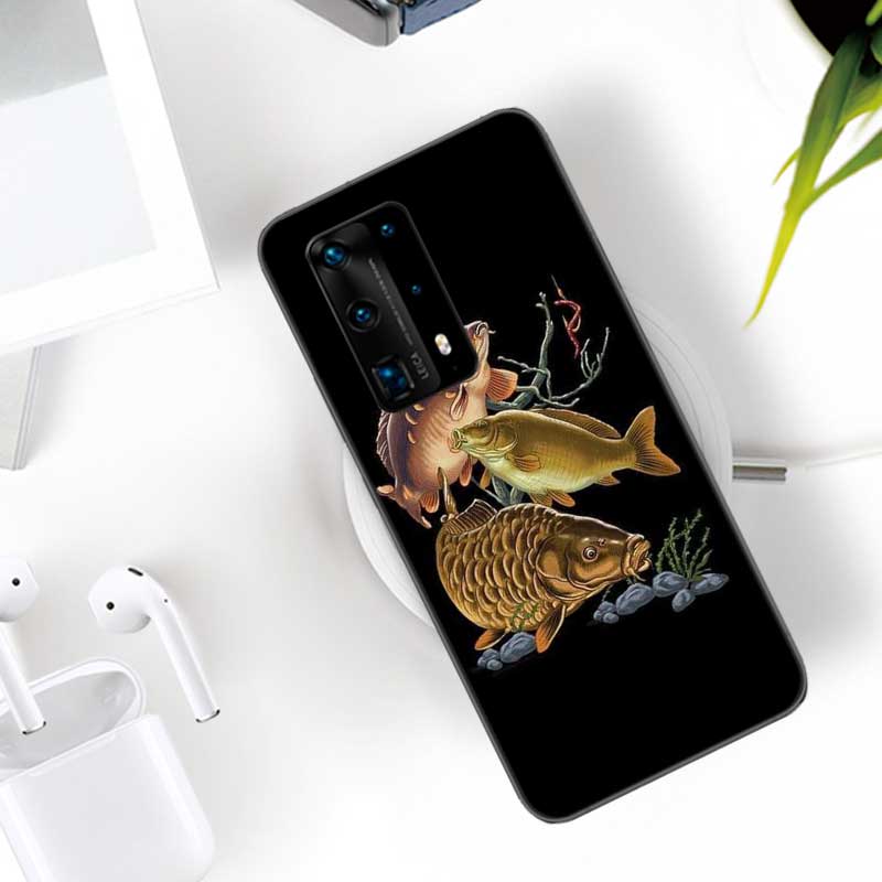 Carp Fishing Fish Soft Clear Phone Case For Huawei P30 Lite P10 P20 P40 P50 Pro Mate 40 Pro 30 20 10 Lite Cover Silicone