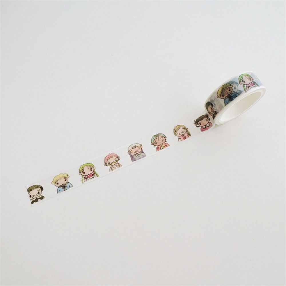 Tearable Washi Tape Cartoon Pattern Journal Tape Creative DIY Craft Tape Journaling