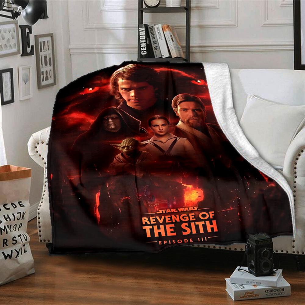 Star Wars Blanket Warmthful Decor Suitable for Seaside Bed Bedding Four Seasons Universal Modern Style Gift for Travel Home Birthdays