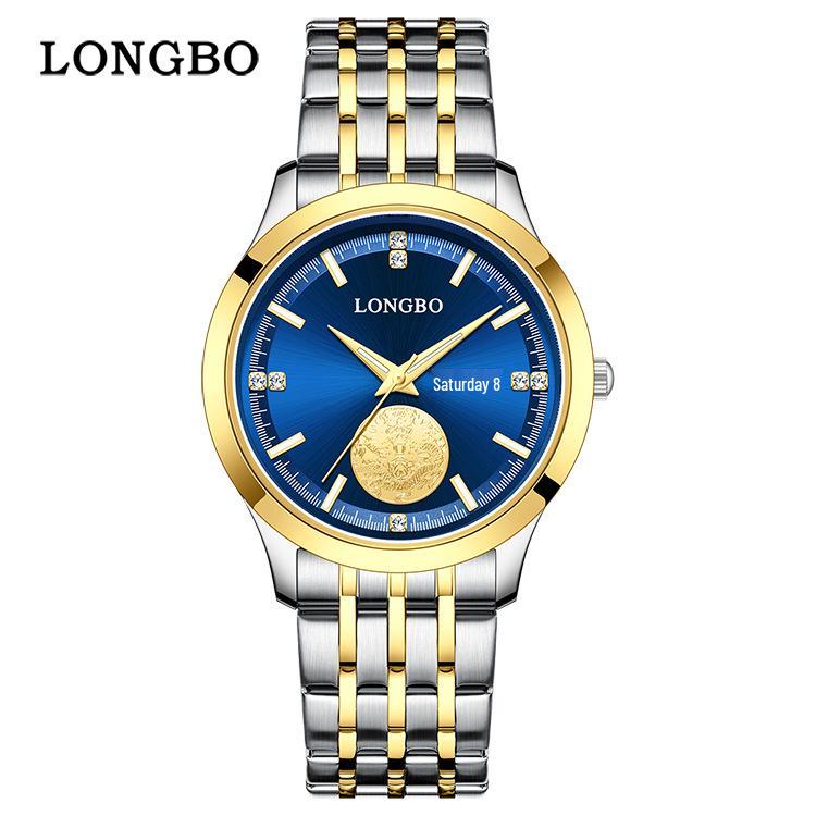 Longbo Quartz Waterdicht Stalen Band Casual Koppel Horloges Set