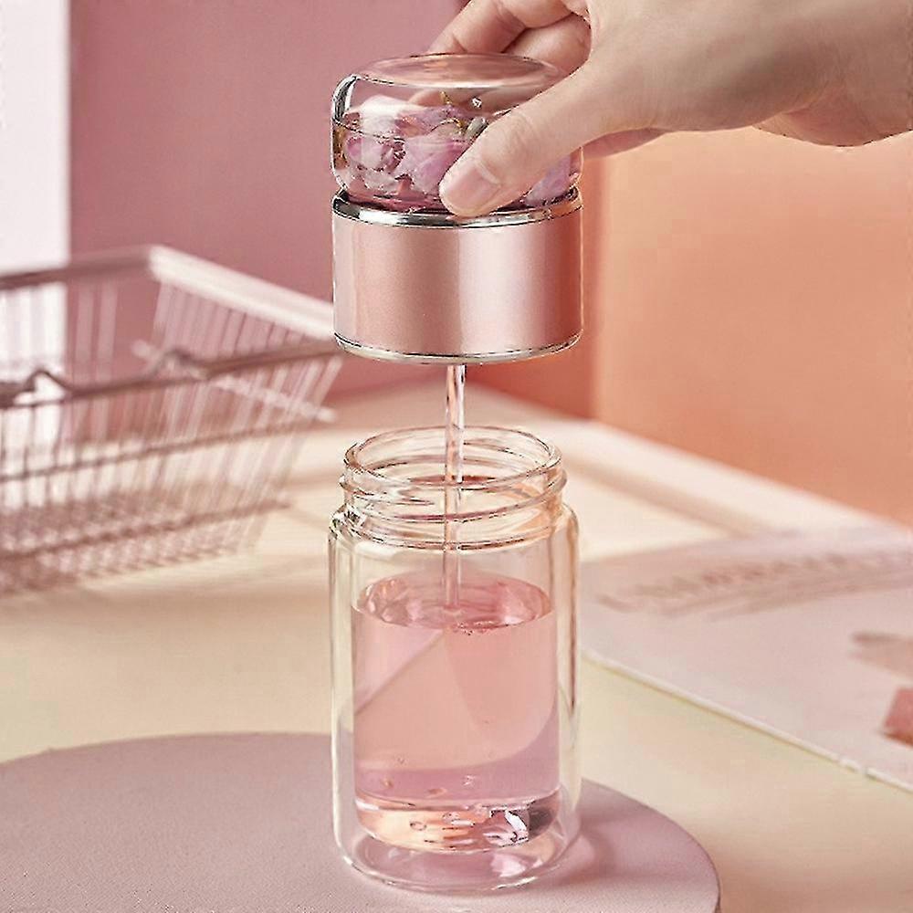 Double-Wall Glass Tea Infuser with Stainless Steel Filter Water Bottle 2025