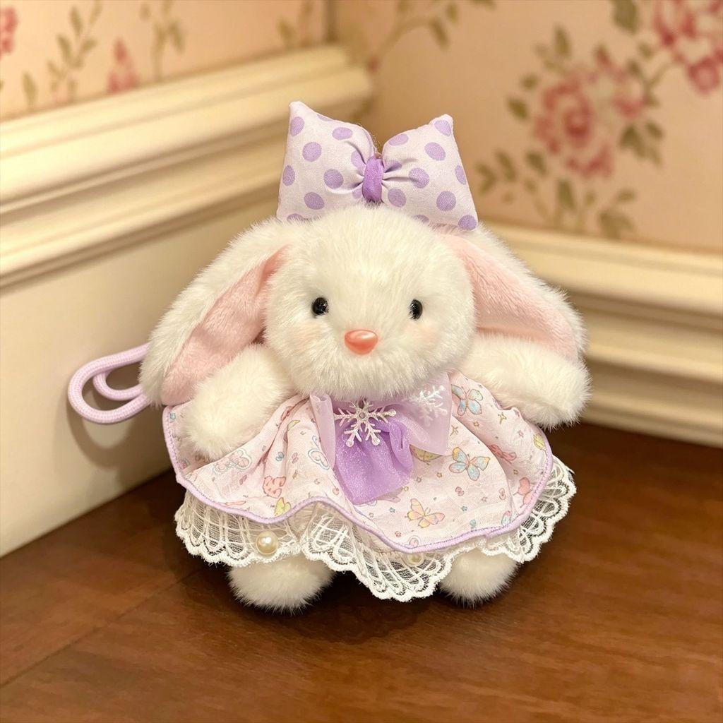 Bambola Coniglio Peluche Con Vestito Rimovibile Per Bambine Decorazione Stanza dei Giochi