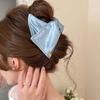 Elegant Cloth Hair Claw Plastic Women Hairgrips Versatile Satin Triangle Shark Clip  Party