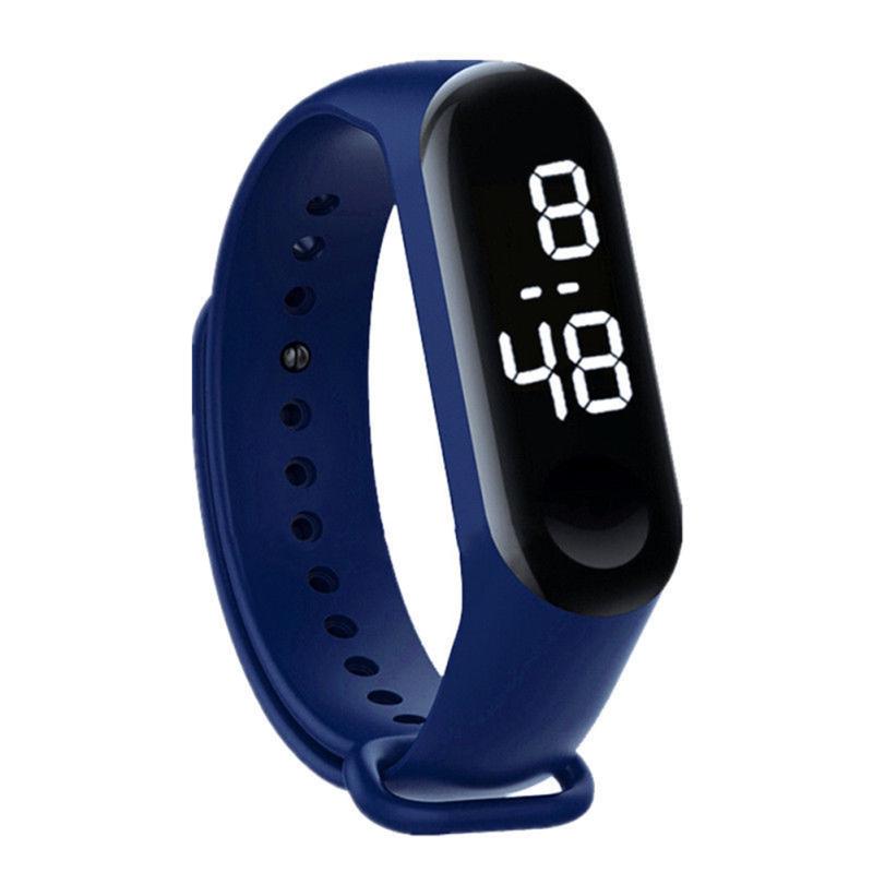 Vattentät Sportklocka Lättviktig LED Pekskärm Digital Klocka