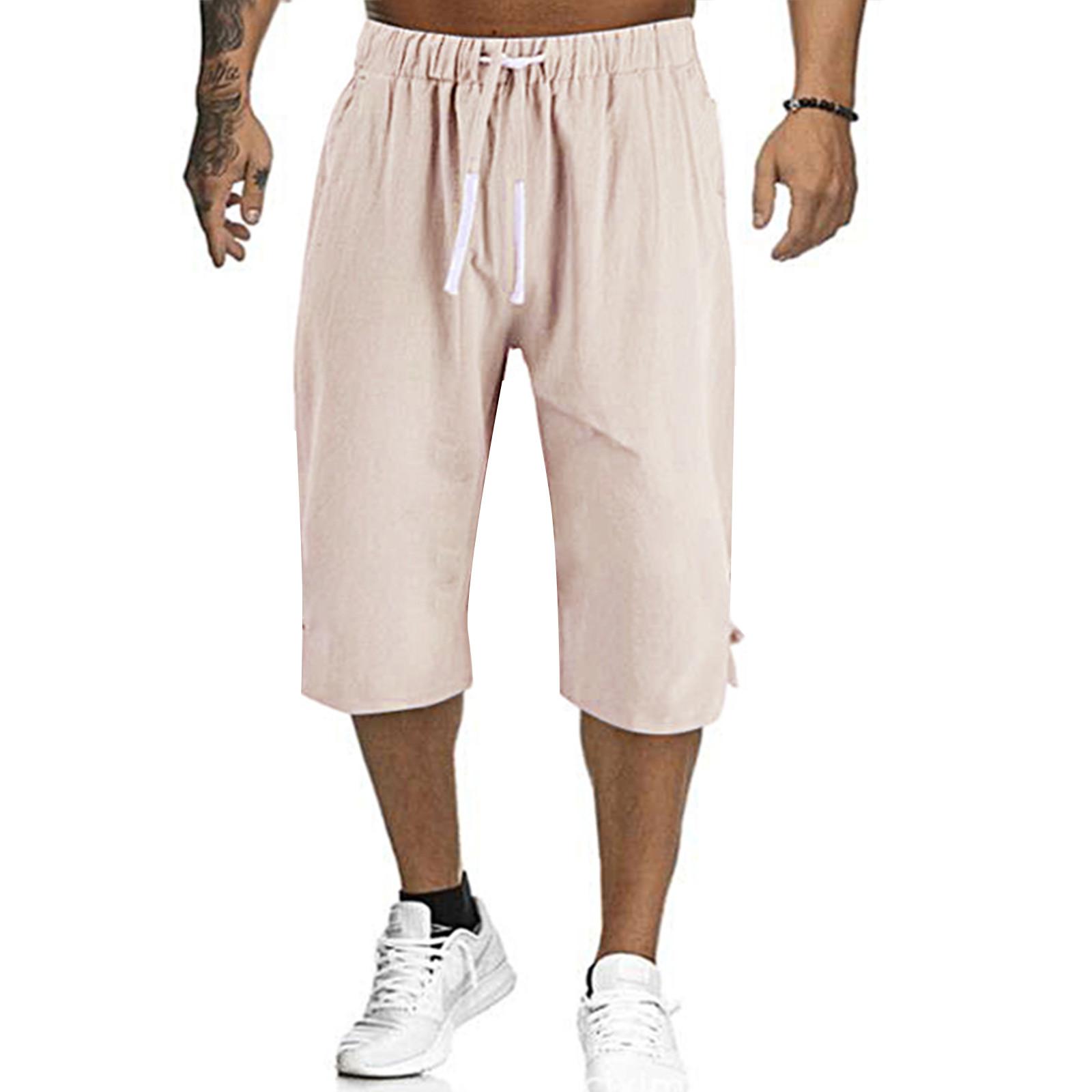 

Мужские повседневные цветные уличные карманные пляжные рабочие брюки, пляжные шорты, брюки XXXXL хаки