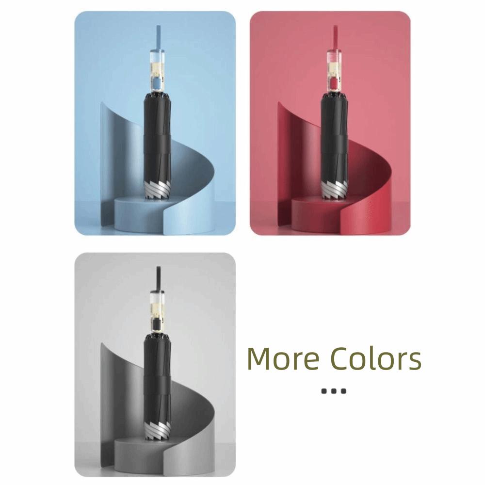 Reverse Folding UV Umbrellas Reflective Stripe Rain Umbrella Automatic Umbrella  Storm Resistant