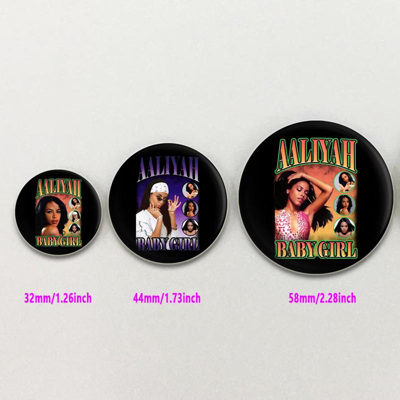 32/44/58mm Pop Hip Hop Rap Star Singer Metal Brooch Handcrafted Backpack Clip Fan Collection Commemorative Gift Tinplate Pin Badge