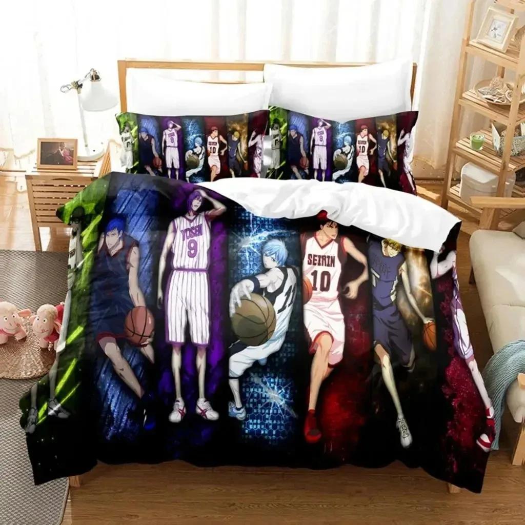 Anime Kuroko'S Basketball Bedding Set Boys Girls Twin Queen Size Duvet Cover Pillowcase Bed Kids Adulthome Textile