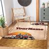 Peterbilt Heavy Trucks Customizable Name Floor Rug Office Rug Perfect for Entryway Study Room Game Room Playrooms Antislip Carpet Anime Office Decor