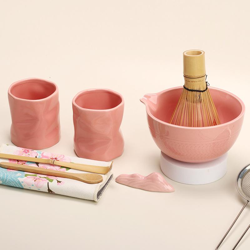 5/10PCS Matcha Whisk Set for Beginners Elegant Bamboo Wood Japanese Matcha Tea Making Kit with Whisk Holder Scoop Sifter