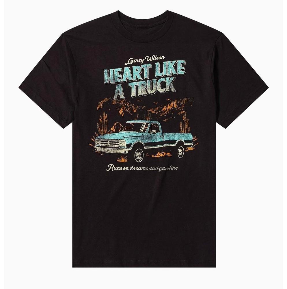 

Lainey Wilson Heart Like A Truck Bell Bottom Country Tee Size S-5XL Unisex T-Shirt L