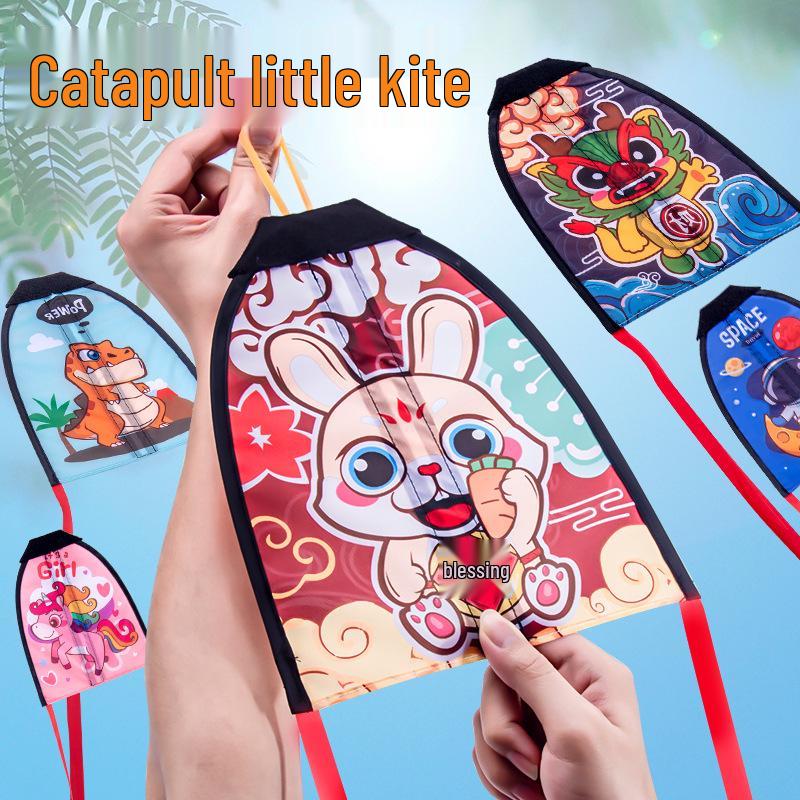 Popular Children's Outdoor Catapult Kite Gun - Rubber Band Airplane Launcher Toy
