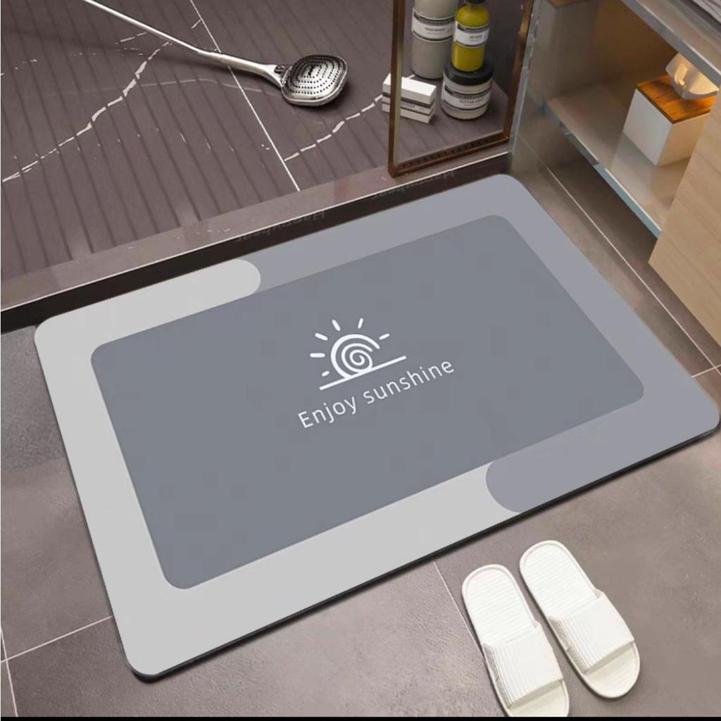 HOMZY Super Absorbent Diatom Mud Non-slip Bathroom Mat Toilet Anti-skid Bathtub Foot Mat Kitchen Living Room Floor Mat Home Decor