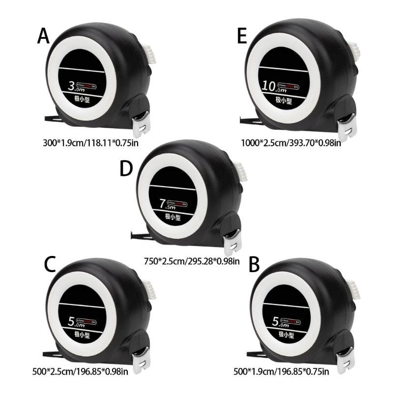 Ruletă cu blocare automată 3/5/7.5/10m Ruletă portabilă cu clips de spate Riglă metrică profesională pentru industrie